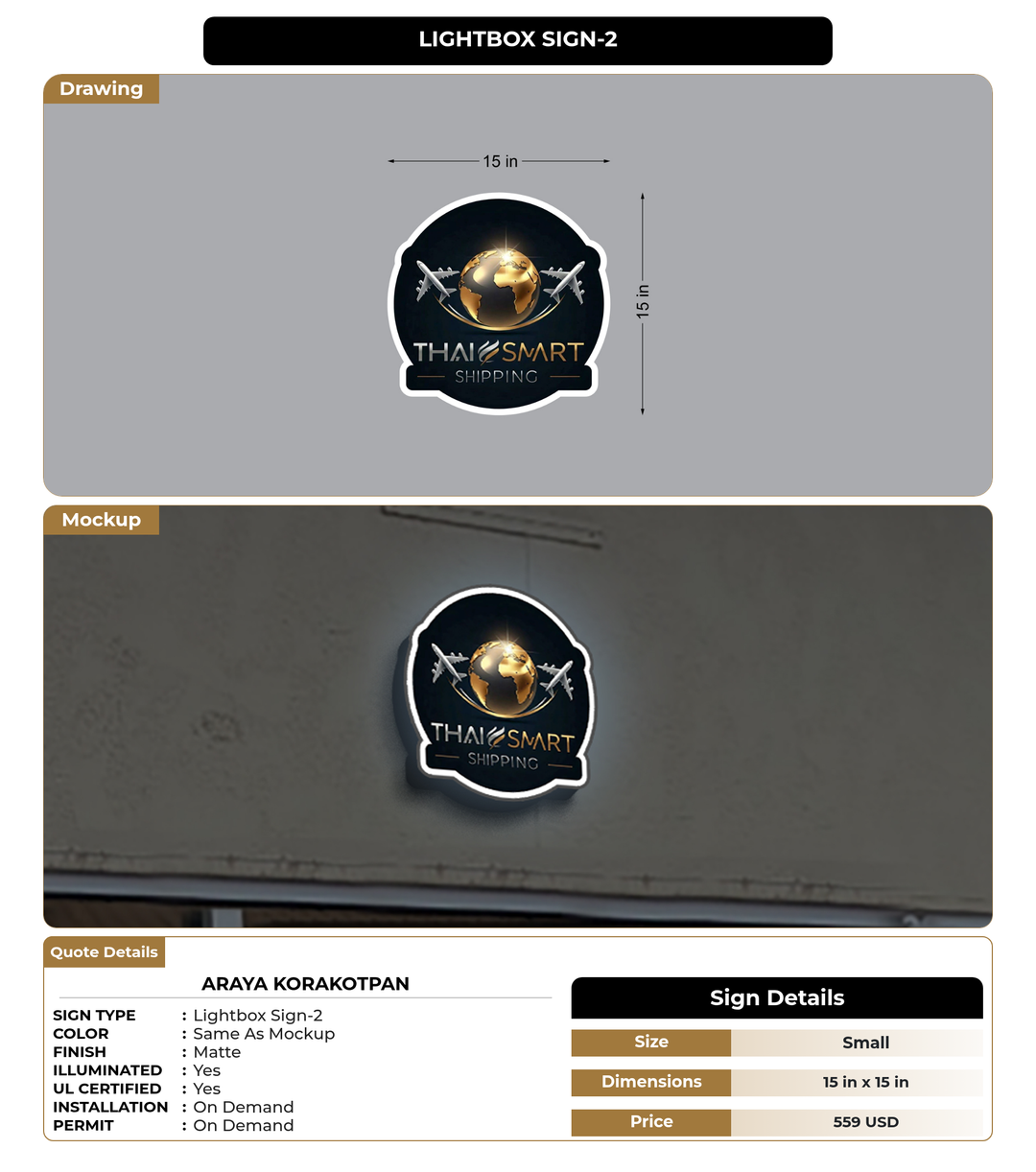 CUSTOM MOCKUP SIGN FOR Araya Korakotpan