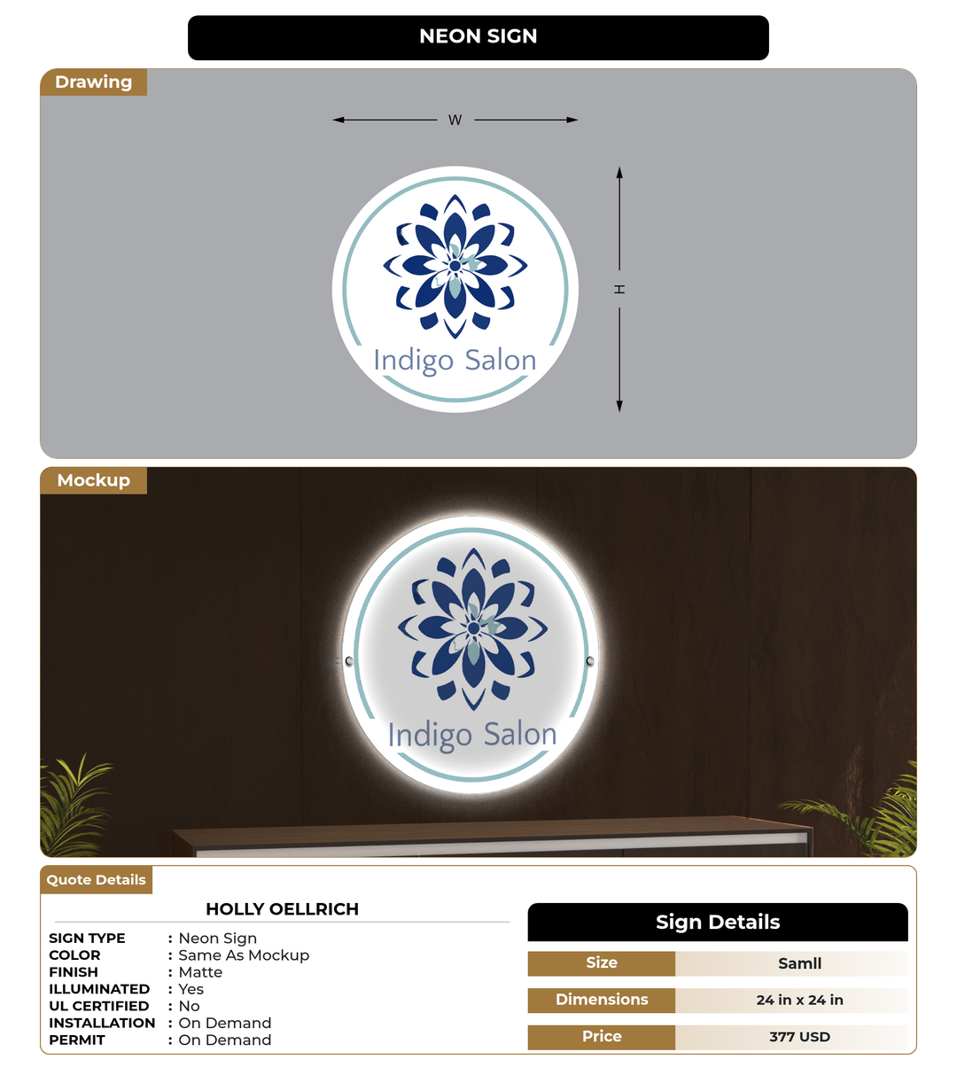 CUSTOM MOCKUP SIGN FOR Holly Oellrich