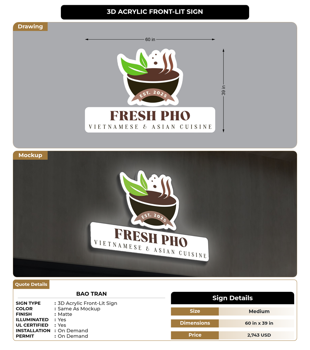 CUSTOM MOCKUP SIGN FOR BAO TRAN