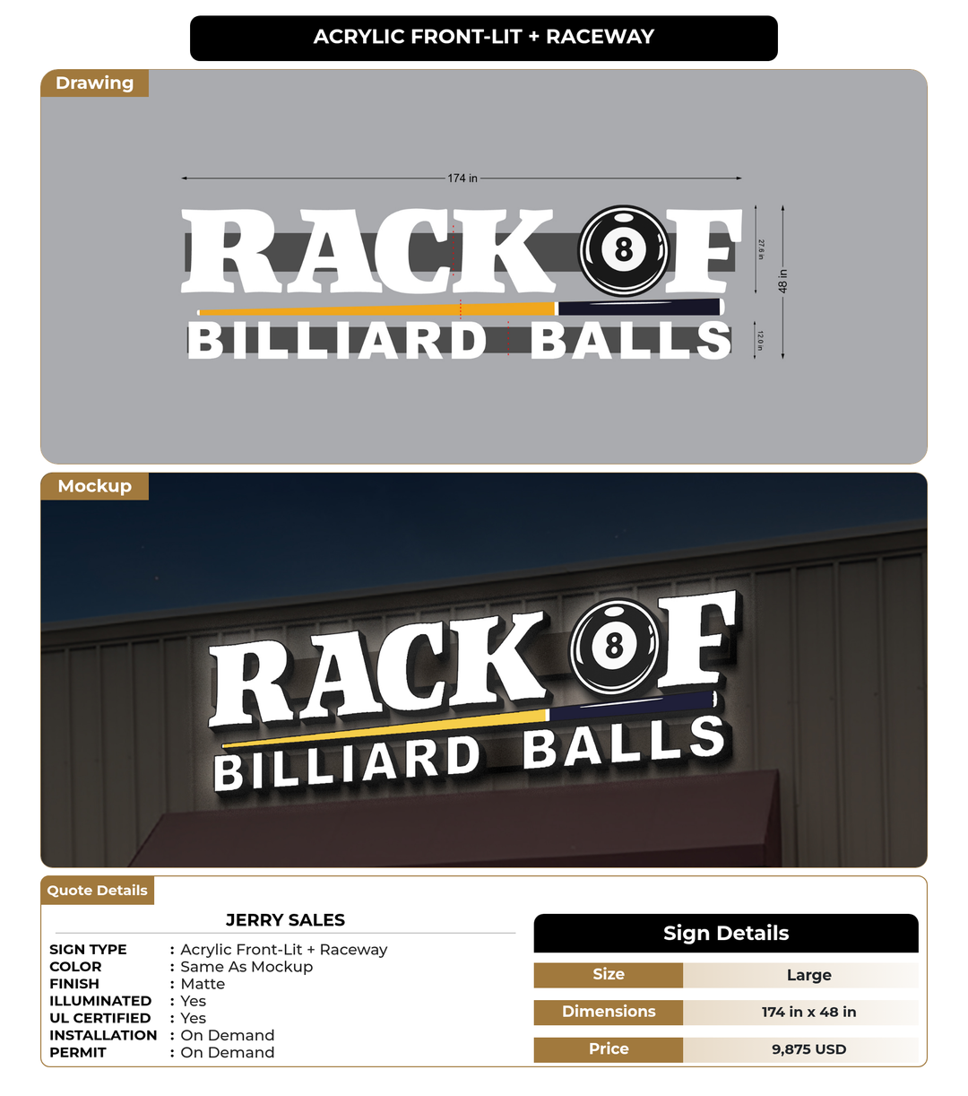 CUSTOM MOCKUP SIGN FOR Jerry Sales