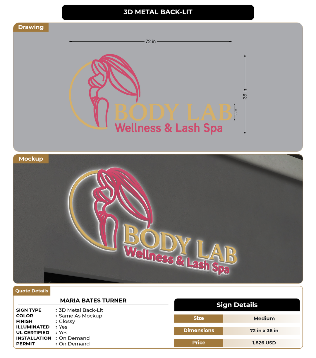 CUSTOM MOCKUP SIGN FOR Maria Bates Turner