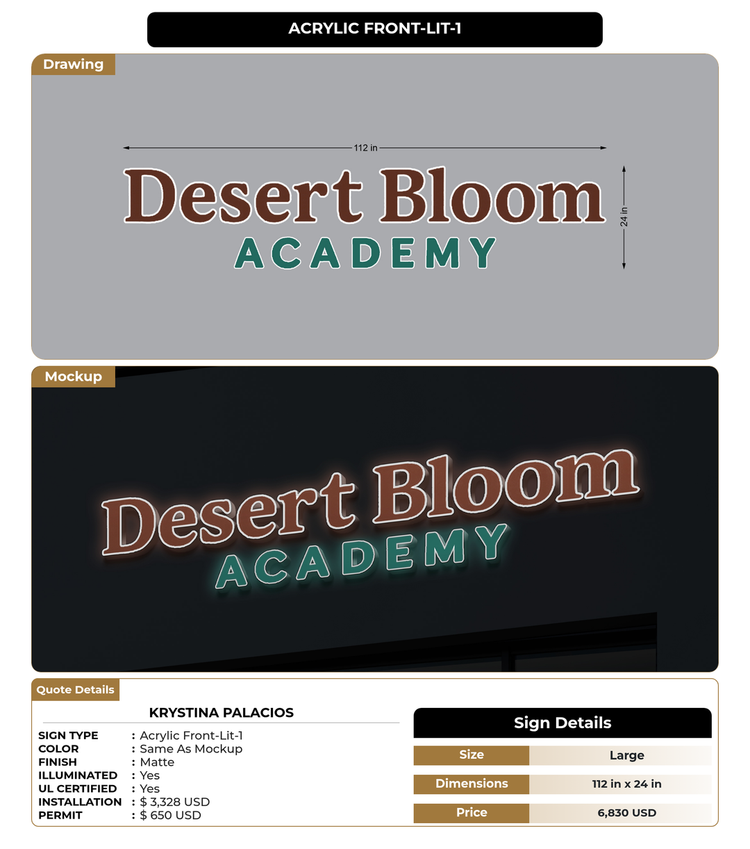 CUSTOM MOCKUP SIGN FOR Krystina Palacios