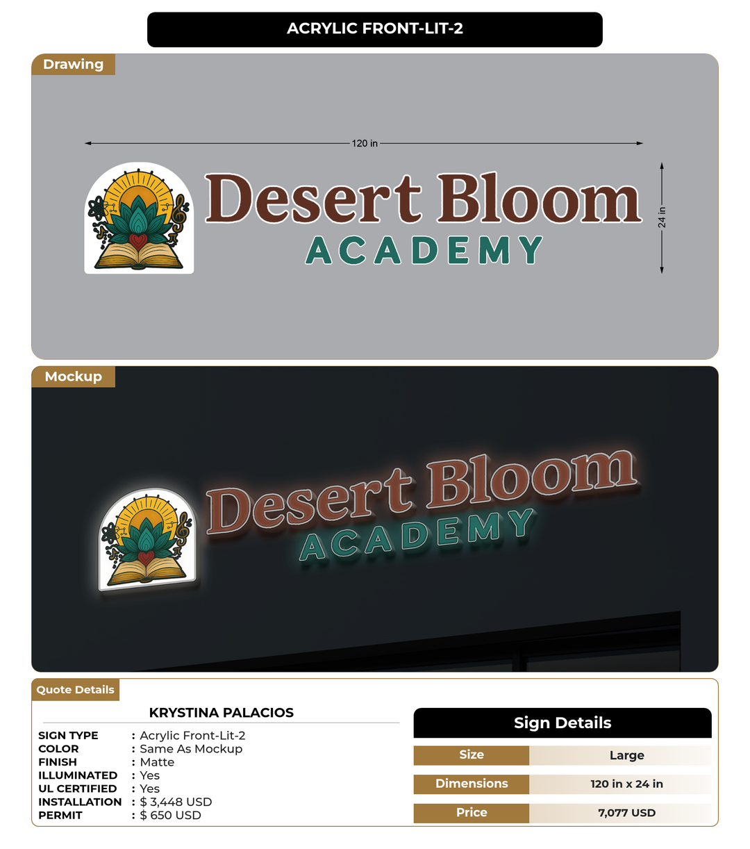 CUSTOM MOCKUP SIGN FOR Krystina Palacios
