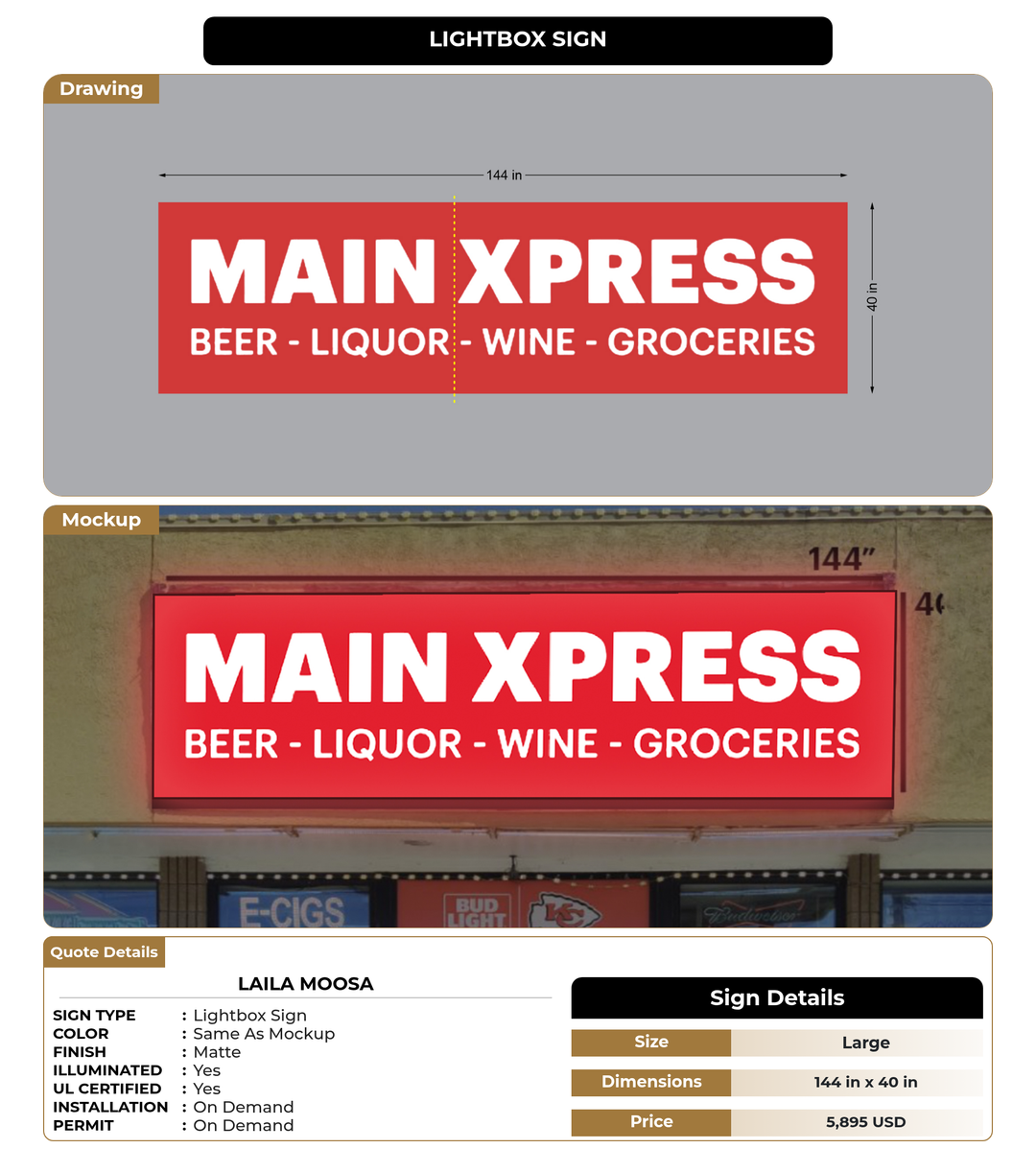 CUSTOM MOCKUP SIGN FOR Laila moosa