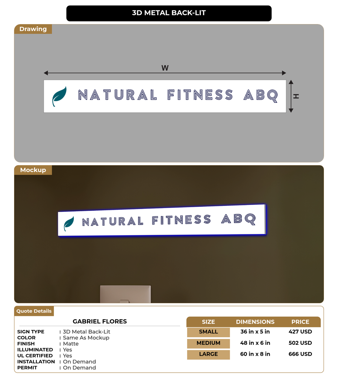 CUSTOM MOCKUP SIGN FOR Gabriel Flores