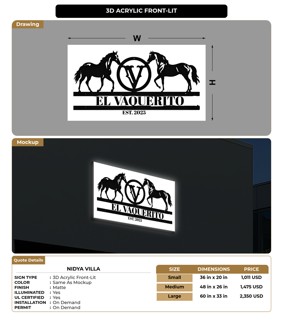 CUSTOM MOCKUP SIGN FOR Nidya villa