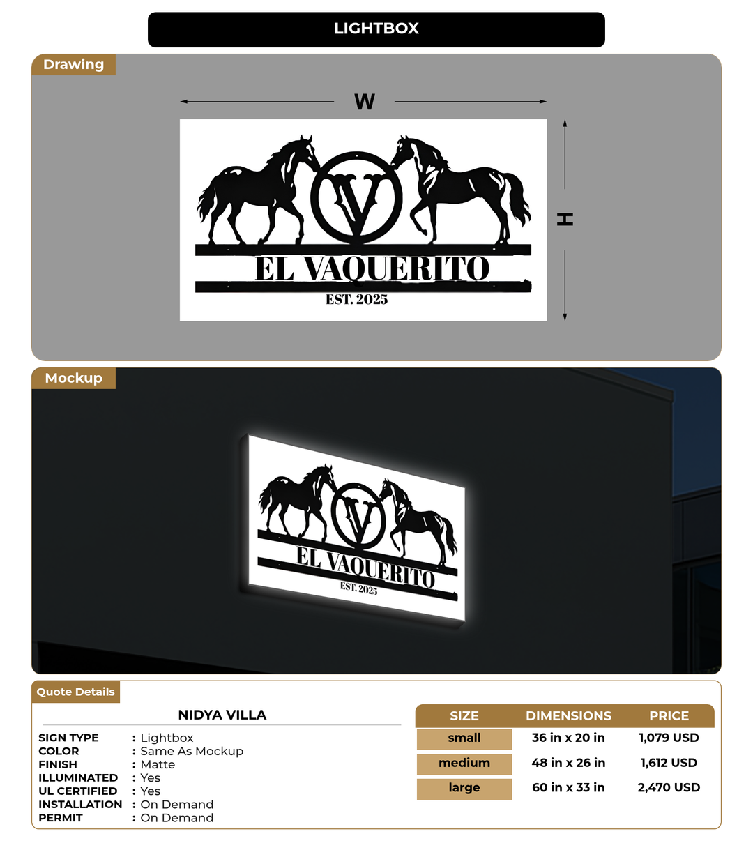 CUSTOM MOCKUP SIGN FOR Nidya villa