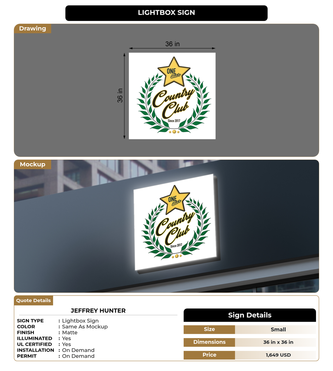 CUSTOM MOCKUP SIGN FOR Jeffrey hunter
