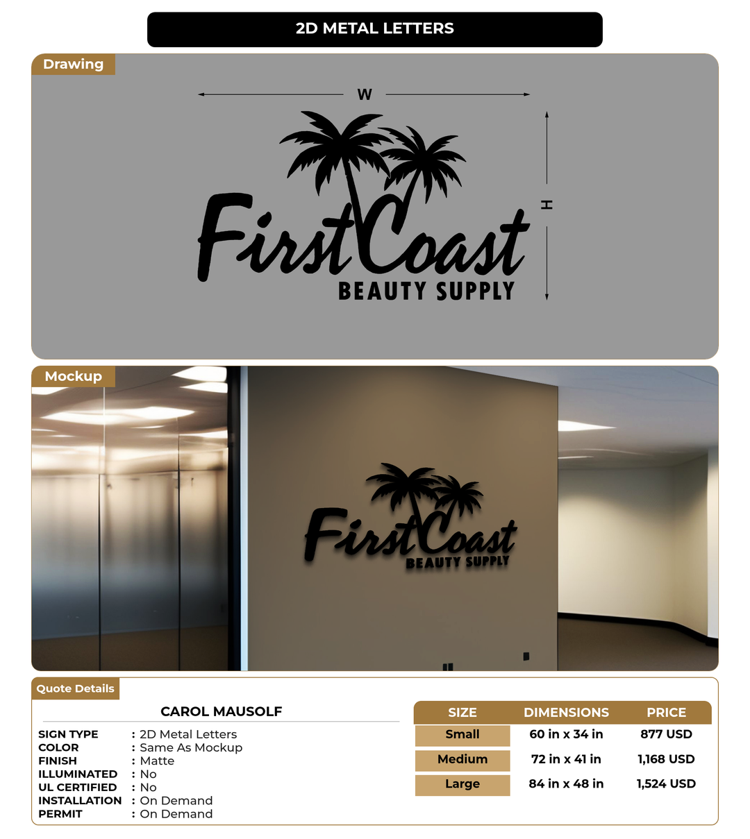 CUSTOM MOCKUP SIGN FOR Carol Mausolf