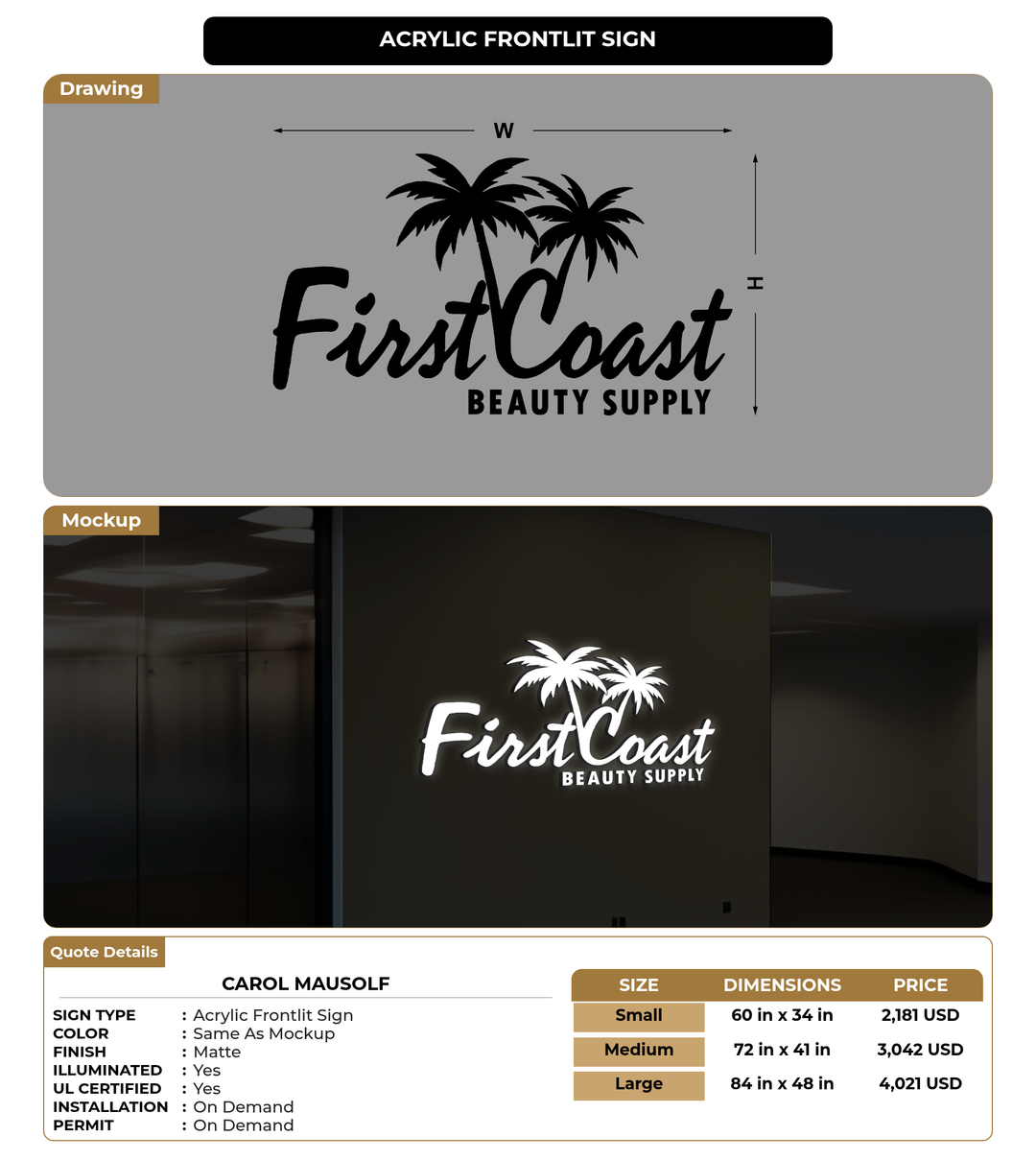 CUSTOM MOCKUP SIGN FOR Carol Mausolf