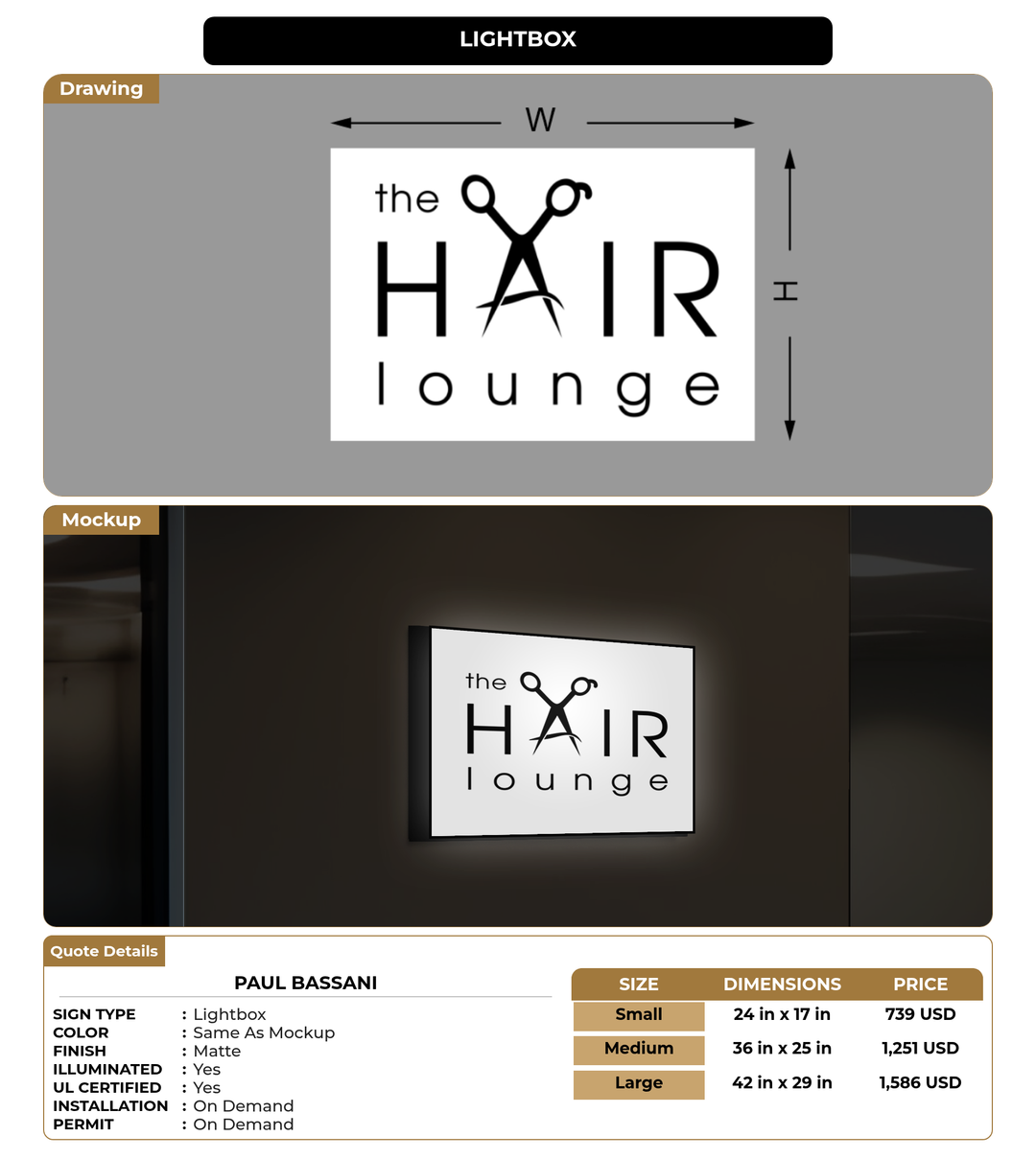 CUSTOM MOCKUP SIGN FOR Paul Bassani
