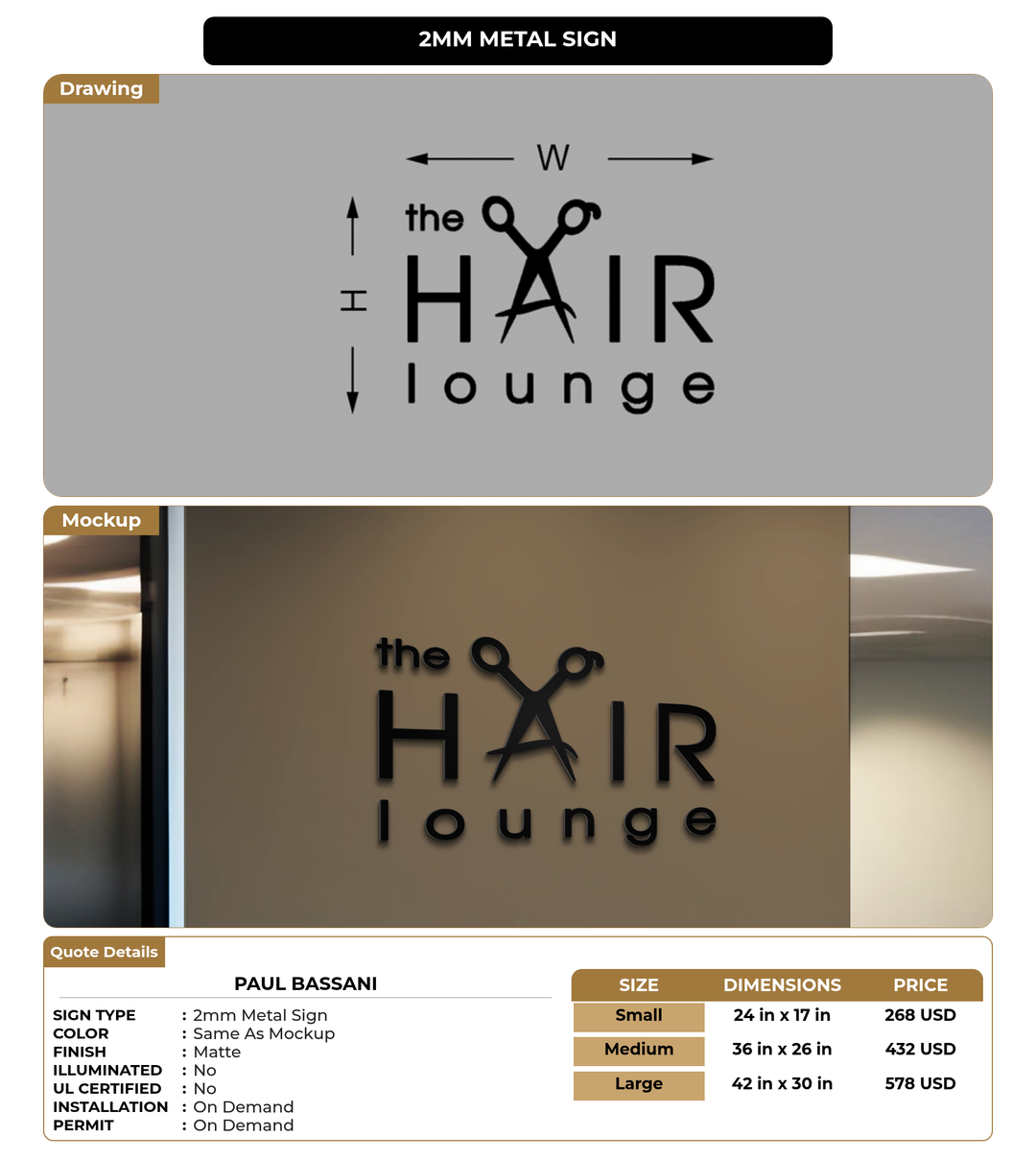 CUSTOM MOCKUP SIGN FOR Paul Bassani
