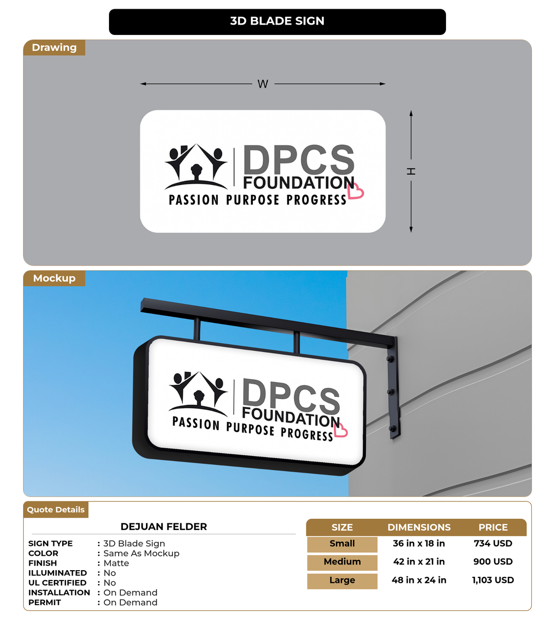 CUSTOM MOCKUP SIGN FOR Dejuan Felder