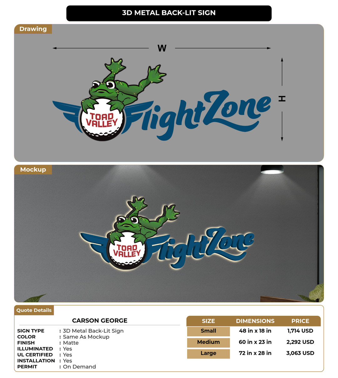 CUSTOM MOCKUP SIGN FOR Carson George