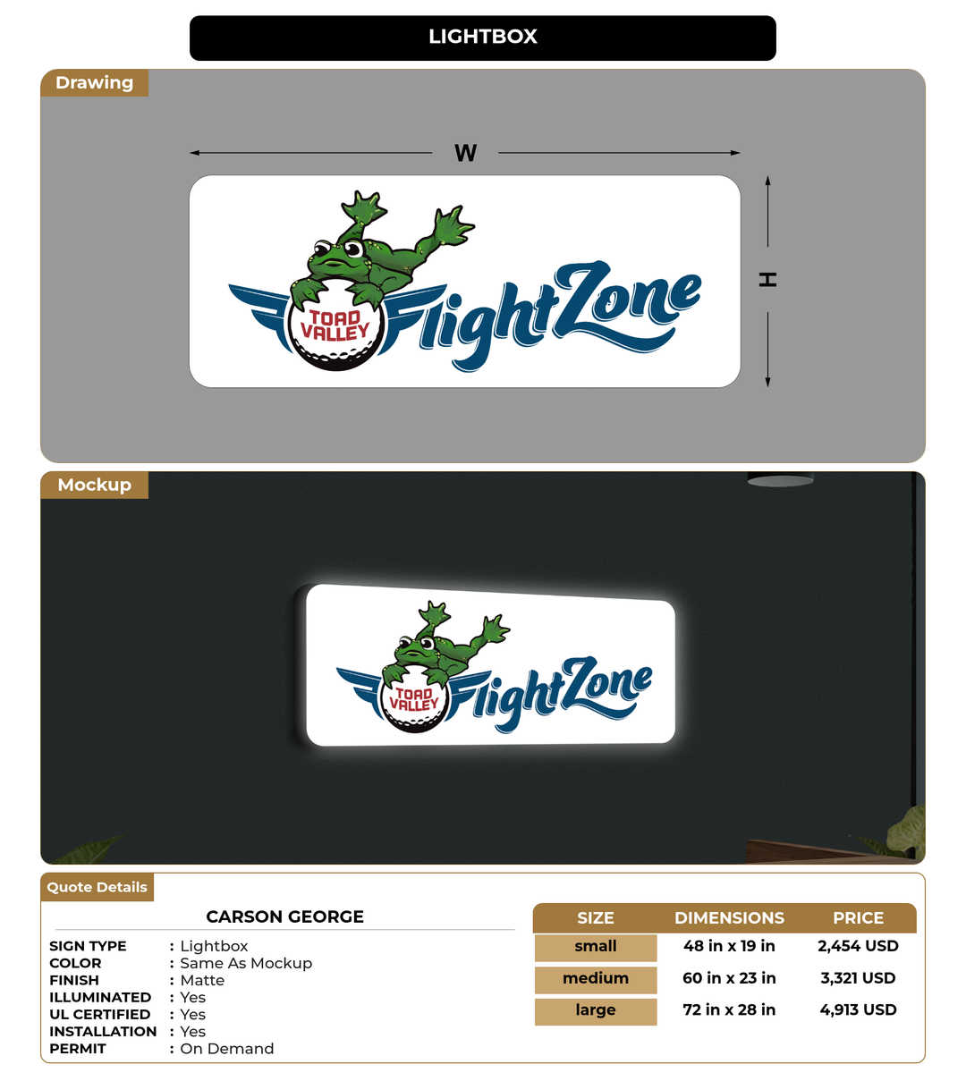 CUSTOM MOCKUP SIGN FOR Carson George