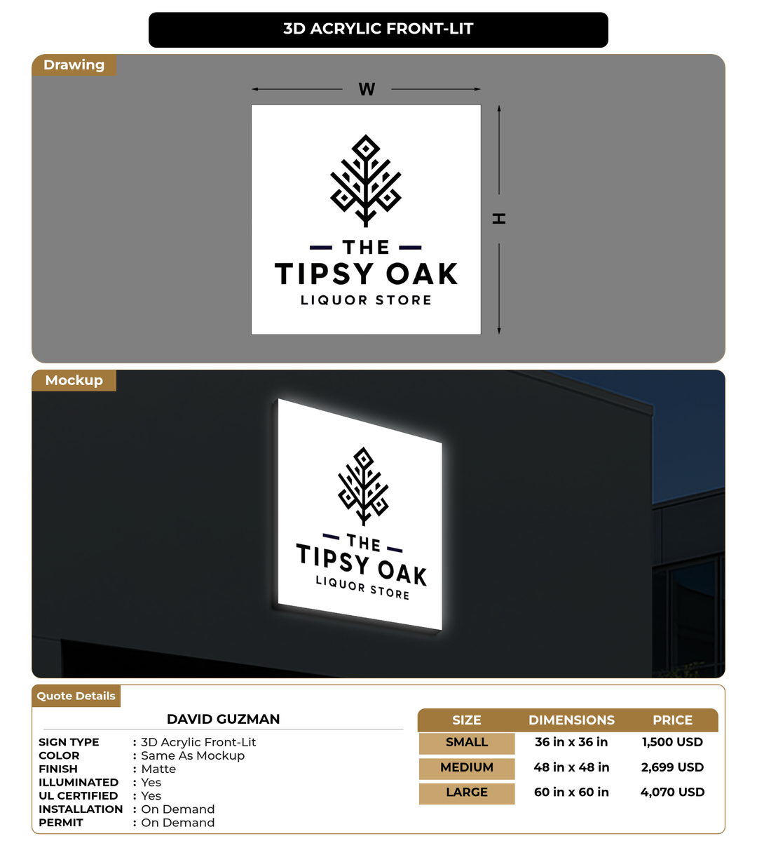 CUSTOM MOCKUP SIGN FOR David Guzman