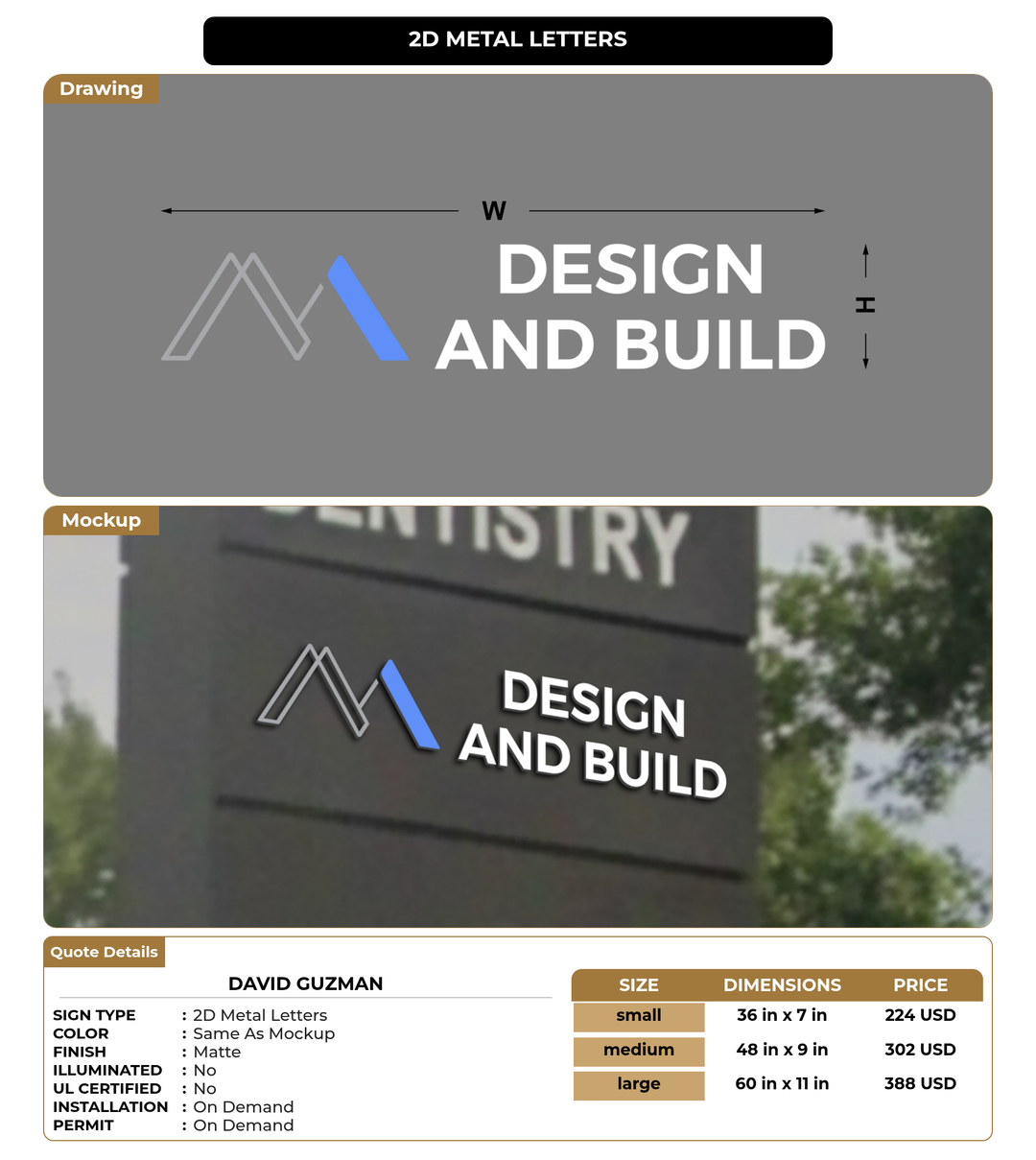 CUSTOM MOCKUP SIGN FOR David Guzman