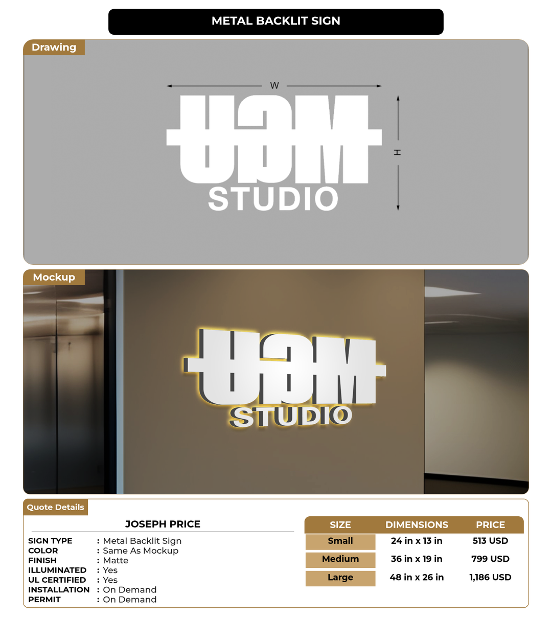 CUSTOM MOCKUP SIGN FOR Joseph Price