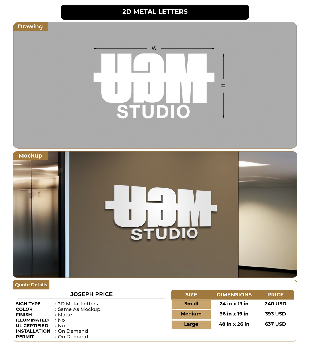 CUSTOM MOCKUP SIGN FOR Joseph Price