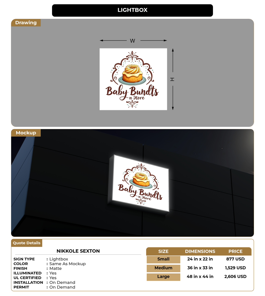 CUSTOM MOCKUP SIGN FOR Nikkole Sexton