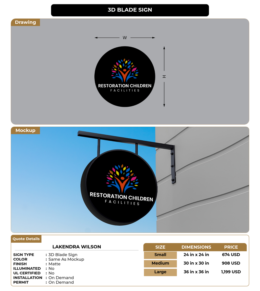 CUSTOM MOCKUP SIGN FOR Lakendra Wilson