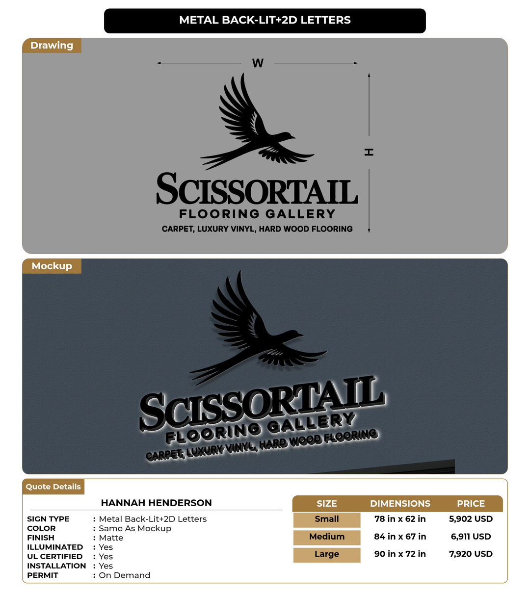 CUSTOM MOCKUP SIGN FOR Hannah Henderson