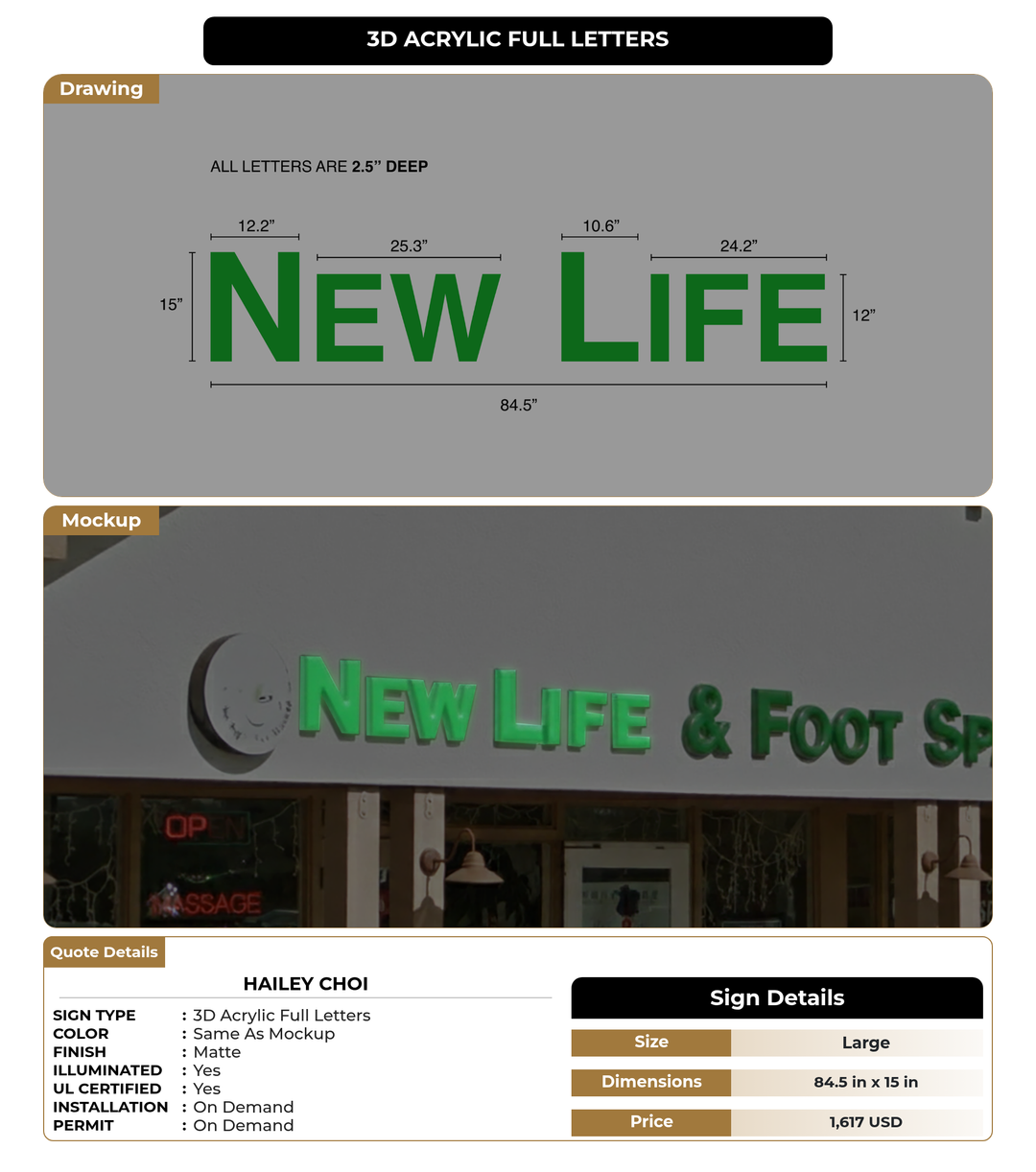 CUSTOM MOCKUP SIGN FOR Hailey Choi
