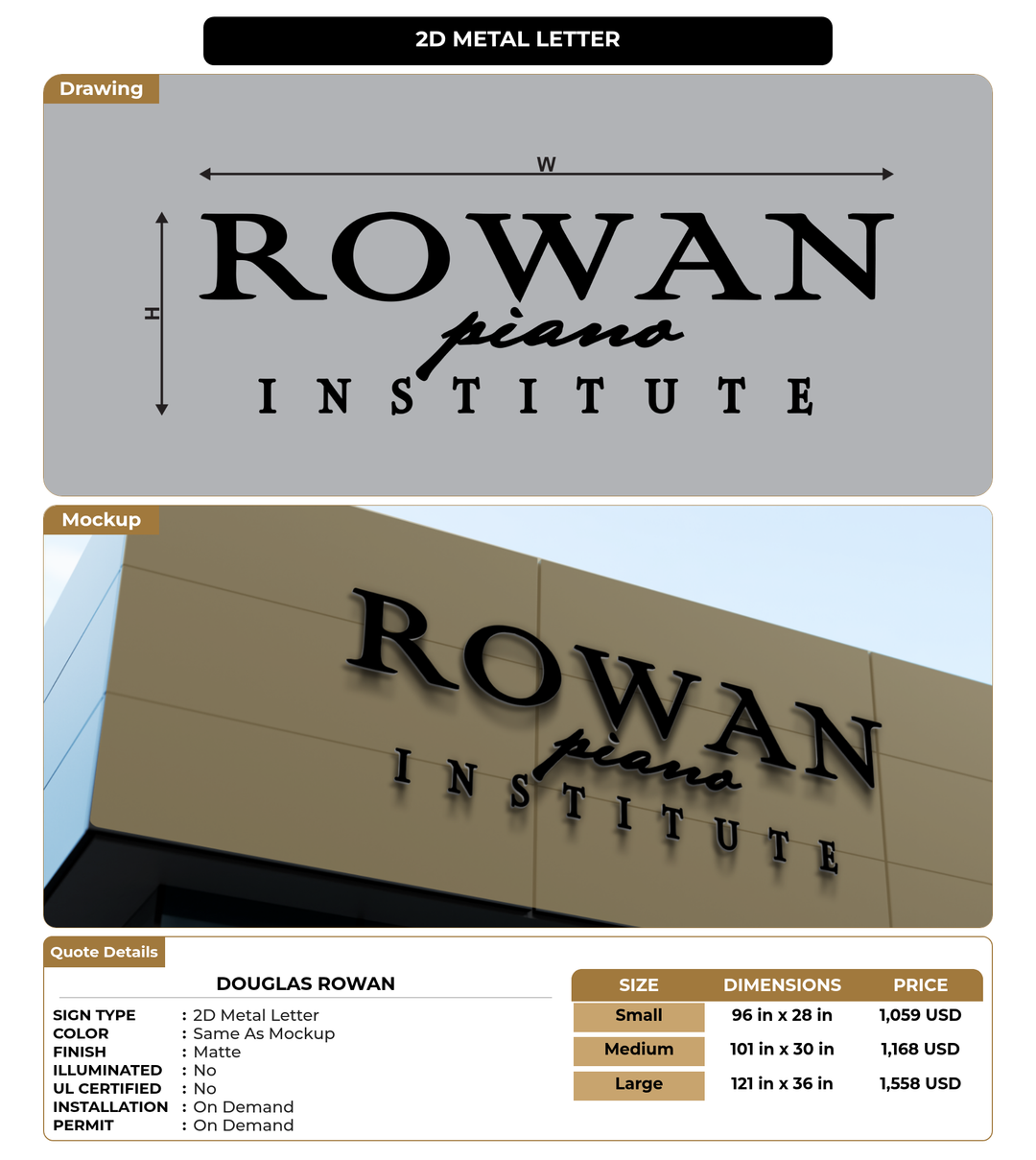 CUSTOM MOCKUP SIGN FOR Douglas Rowan