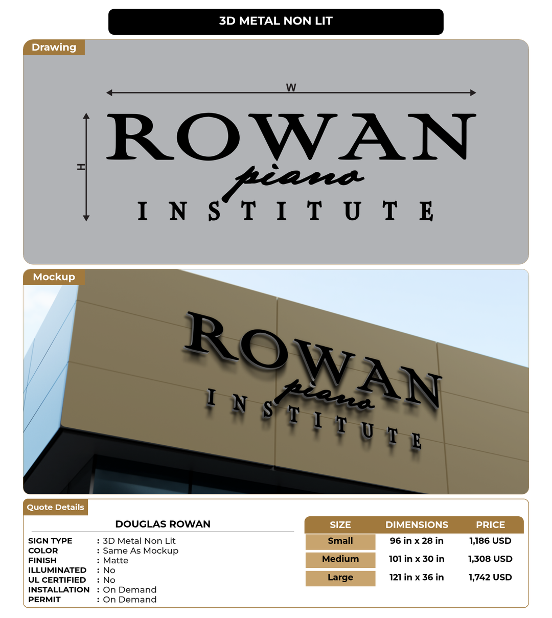 CUSTOM MOCKUP SIGN FOR Douglas Rowan