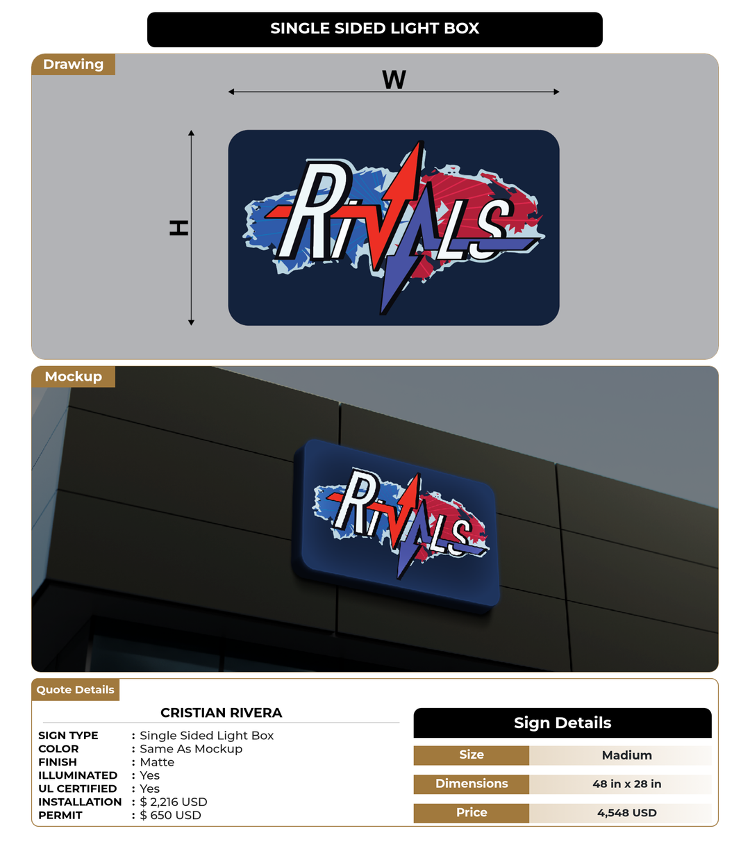 CUSTOM MOCKUP SIGN FOR Cristian Rivera