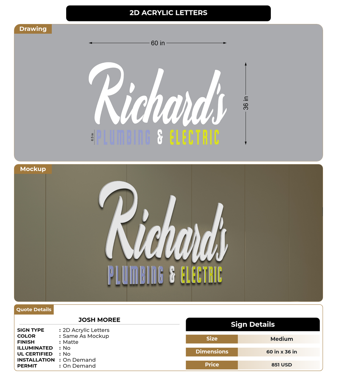 CUSTOM MOCKUP SIGN FOR Josh Moree
