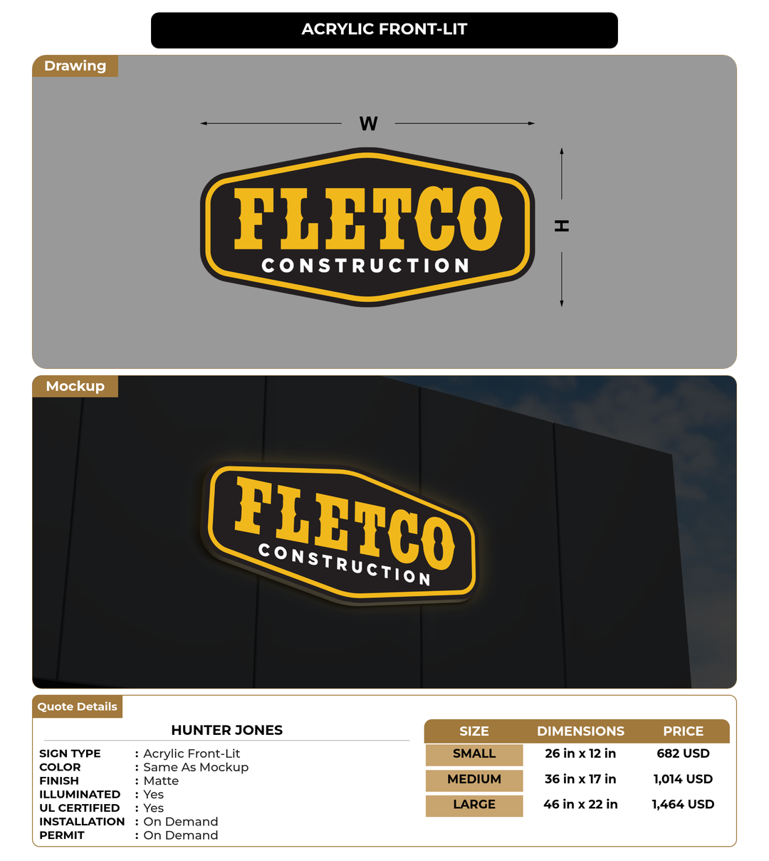 CUSTOM MOCKUP SIGN FOR Hunter Jones