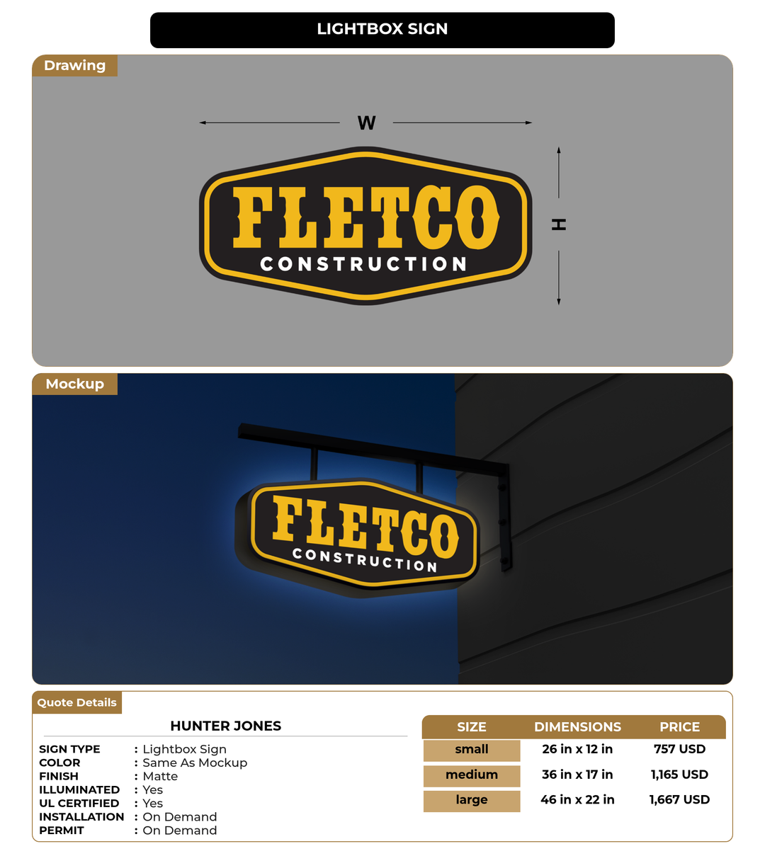 CUSTOM MOCKUP SIGN FOR Hunter Jones