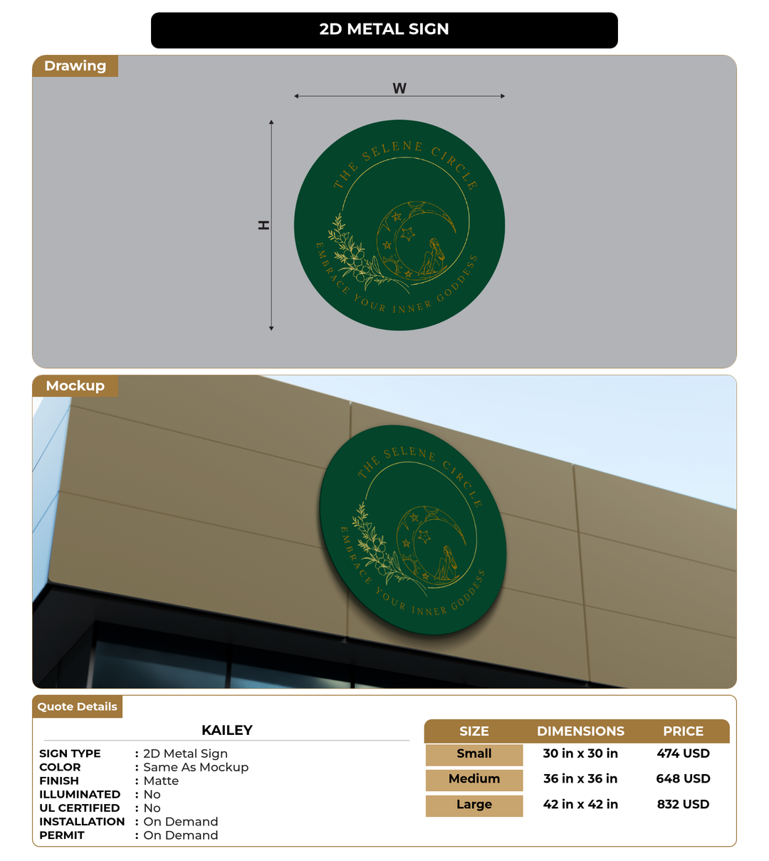 CUSTOM MOCKUP SIGN FOR Kailey