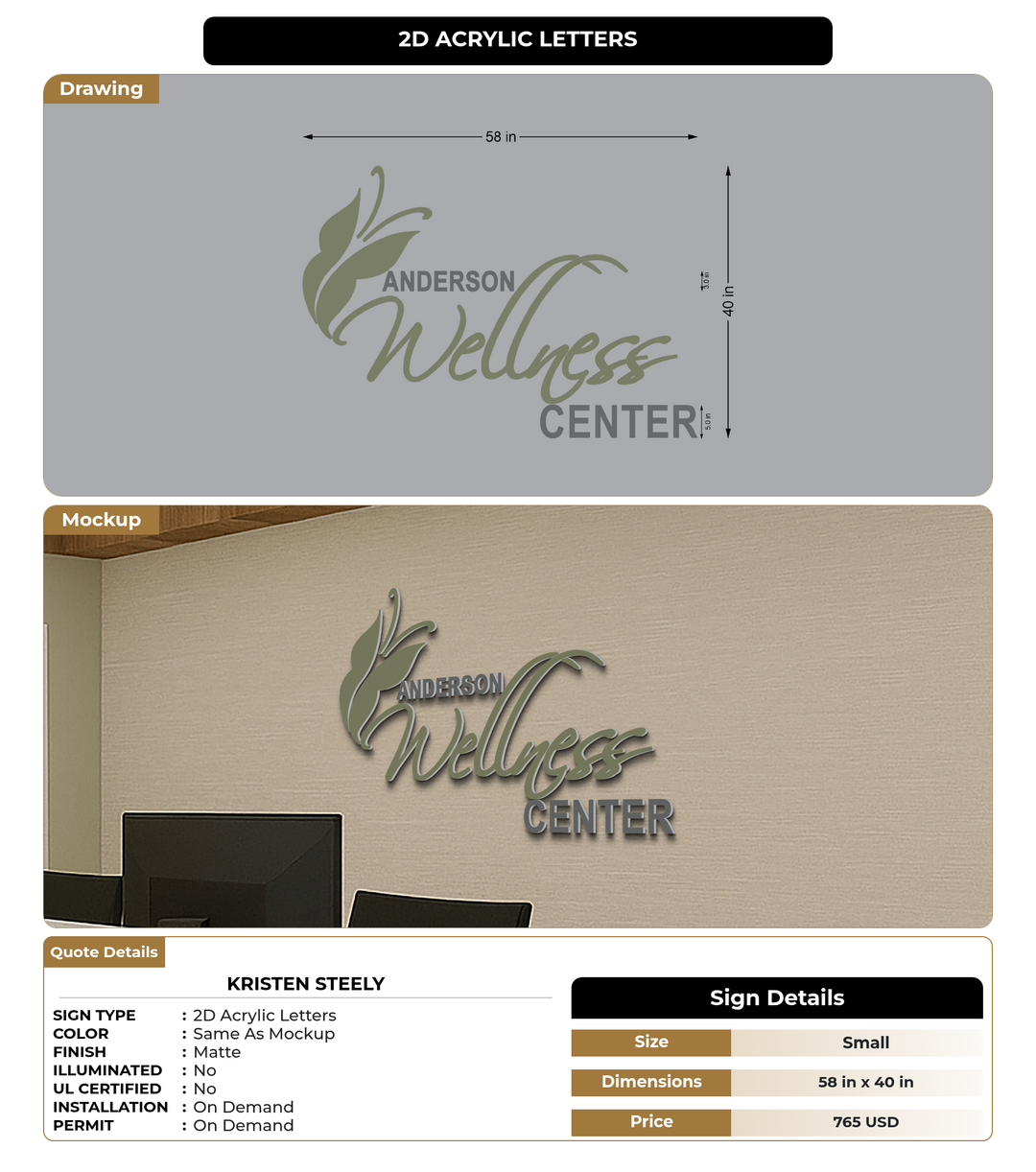 CUSTOM MOCKUP SIGN FOR Kristen steely