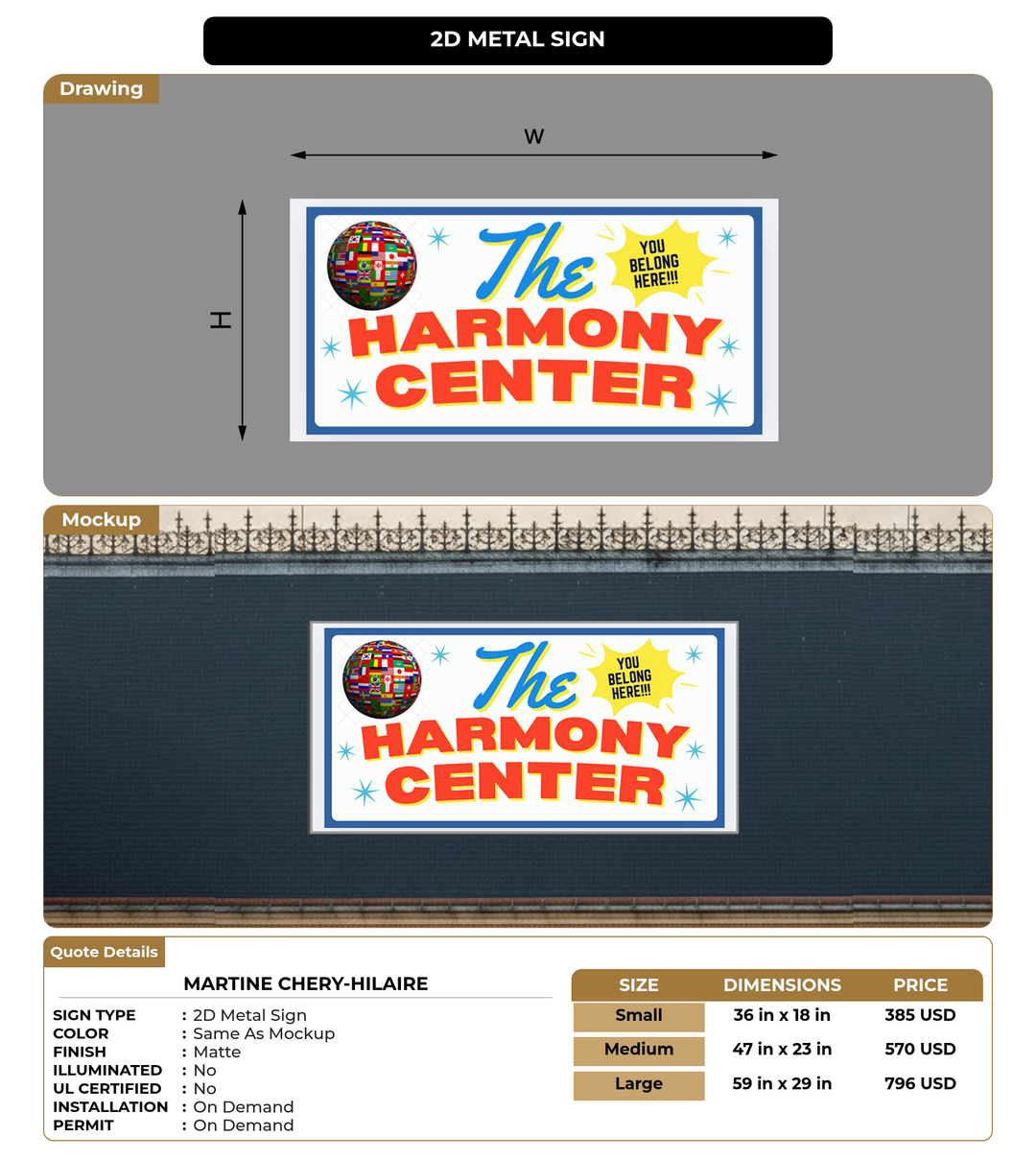 CUSTOM MOCKUP SIGN FOR Martine Chery-Hilaire
