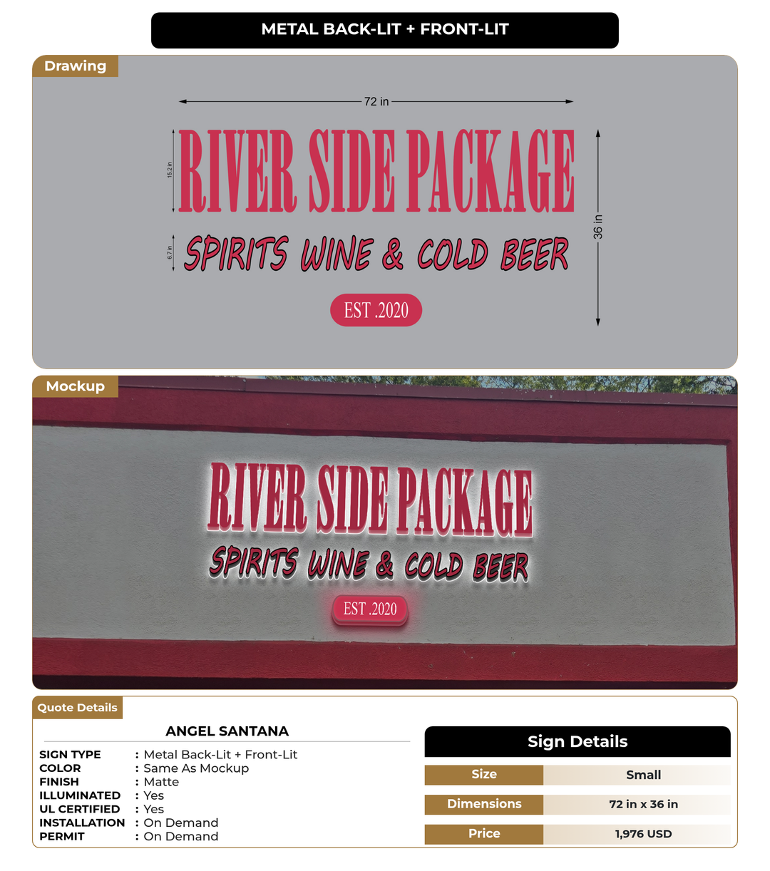 CUSTOM MOCKUP SIGN FOR Angel Santana