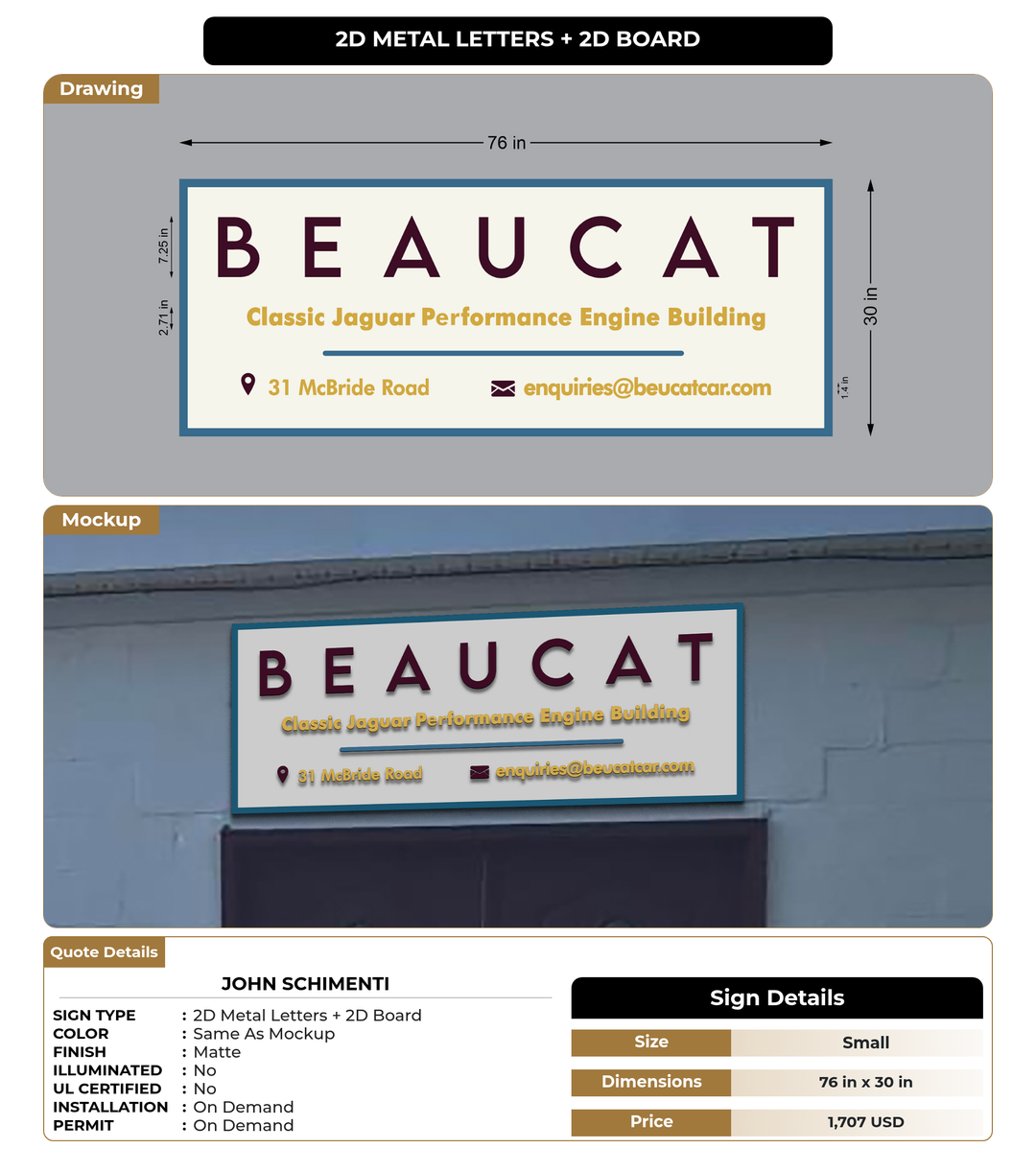 CUSTOM MOCKUP SIGN FOR John Schimenti