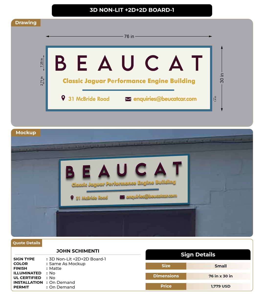 CUSTOM MOCKUP SIGN FOR John Schimenti