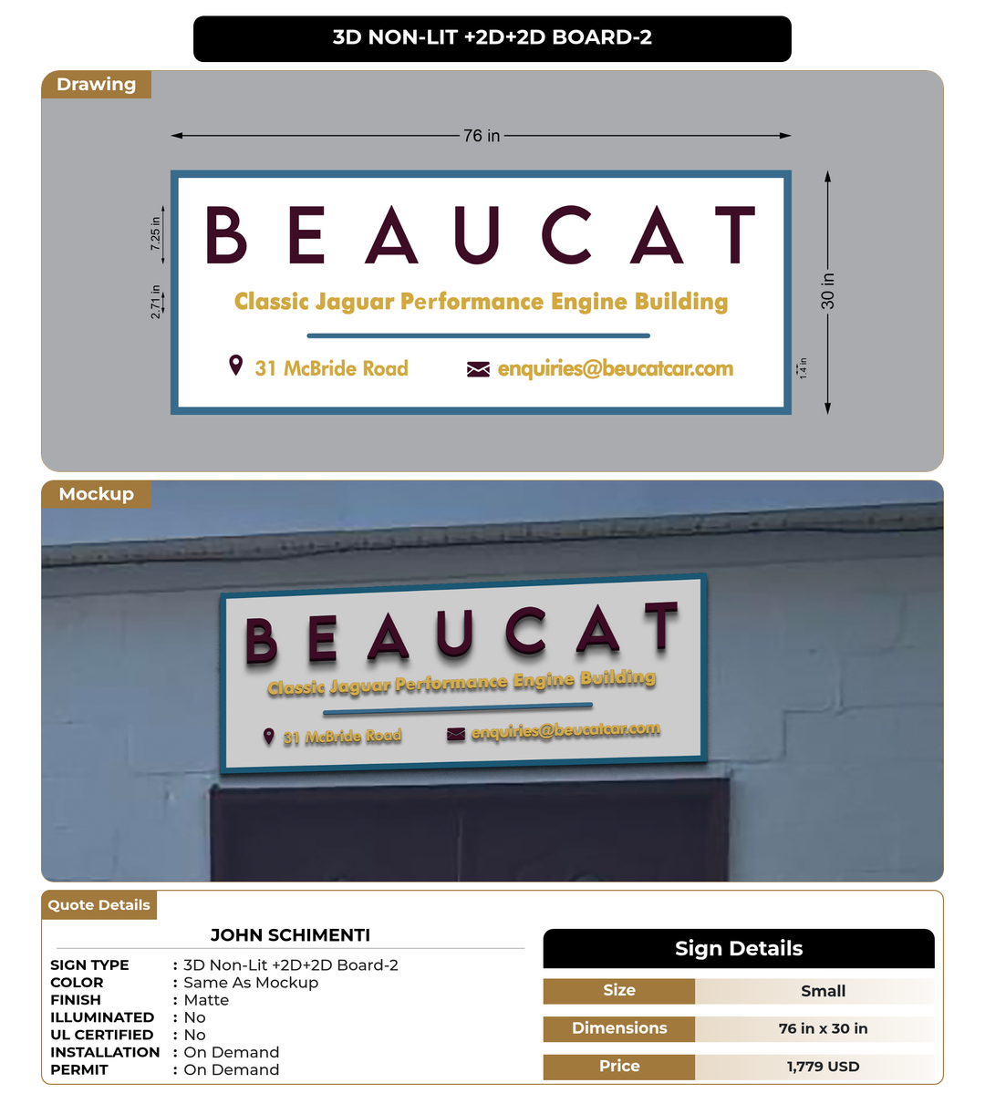 CUSTOM MOCKUP SIGN FOR John Schimenti