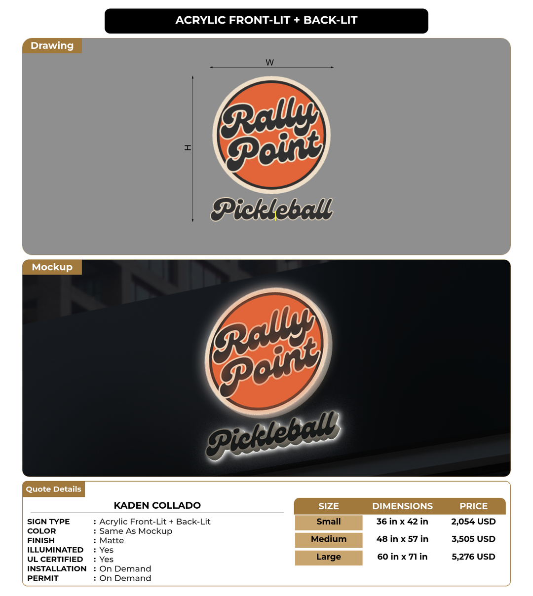 CUSTOM MOCKUP SIGN FOR Kaden Collado