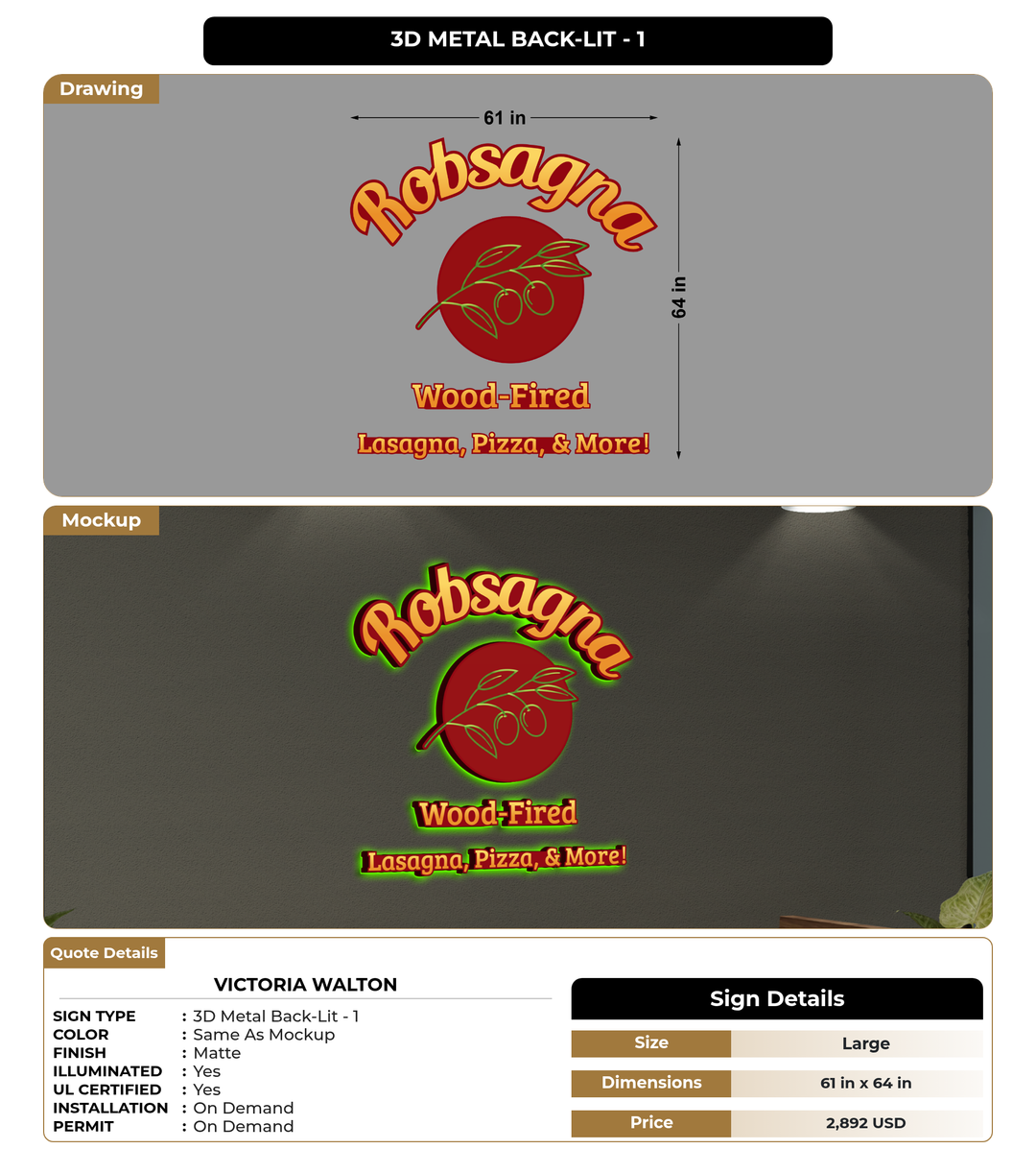 CUSTOM MOCKUP SIGN FOR Victoria Walton