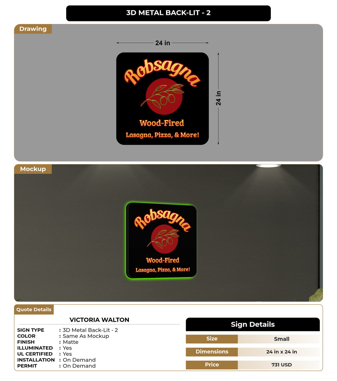 CUSTOM MOCKUP SIGN FOR Victoria Walton