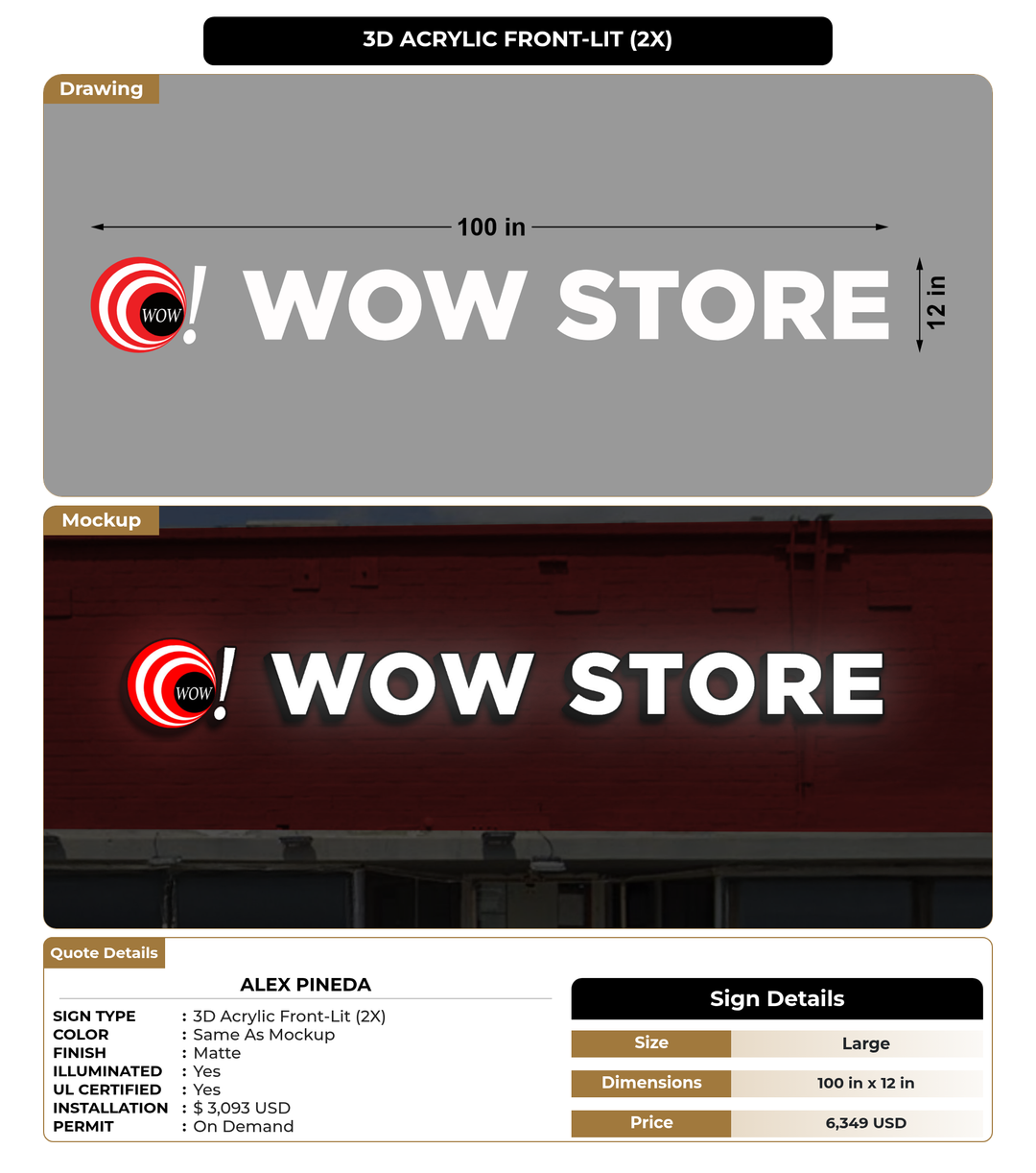 CUSTOM MOCKUP SIGN FOR Alex Pineda