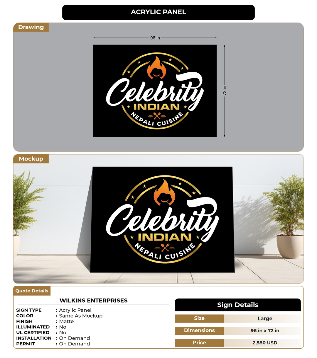 CUSTOM MOCKUP SIGN FOR Wilkins Enterprises