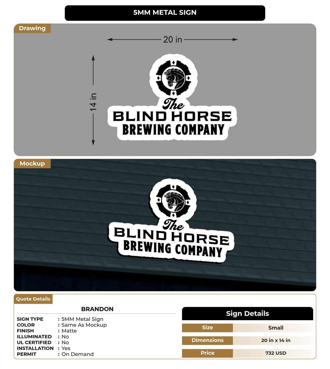 CUSTOM MOCKUP SIGN FOR Brandon