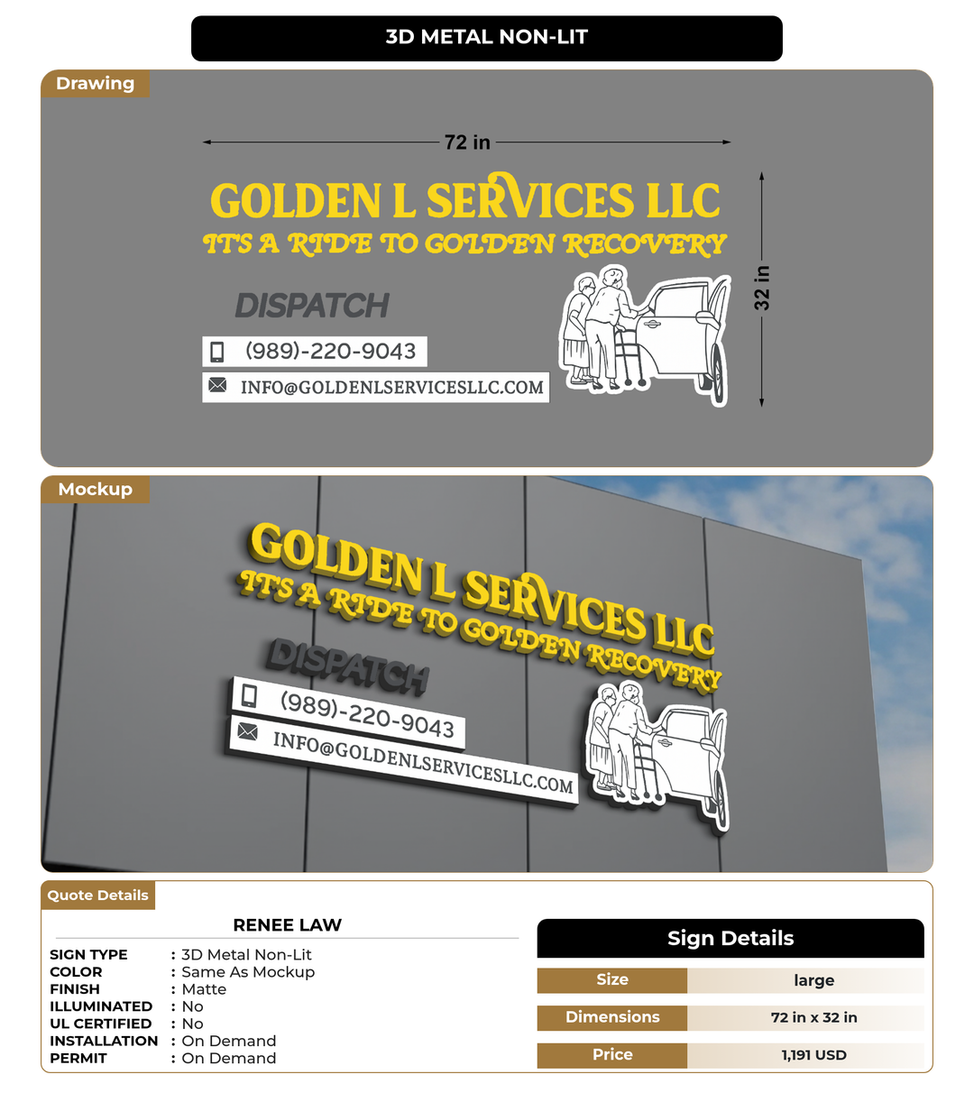 CUSTOM MOCKUP SIGN FOR Renee Law