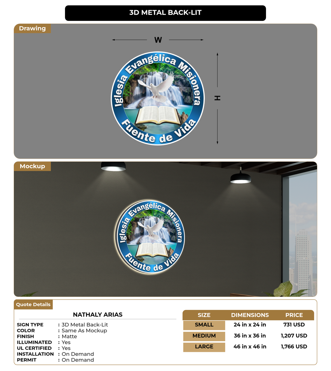 CUSTOM MOCKUP SIGN FOR Nathaly arias