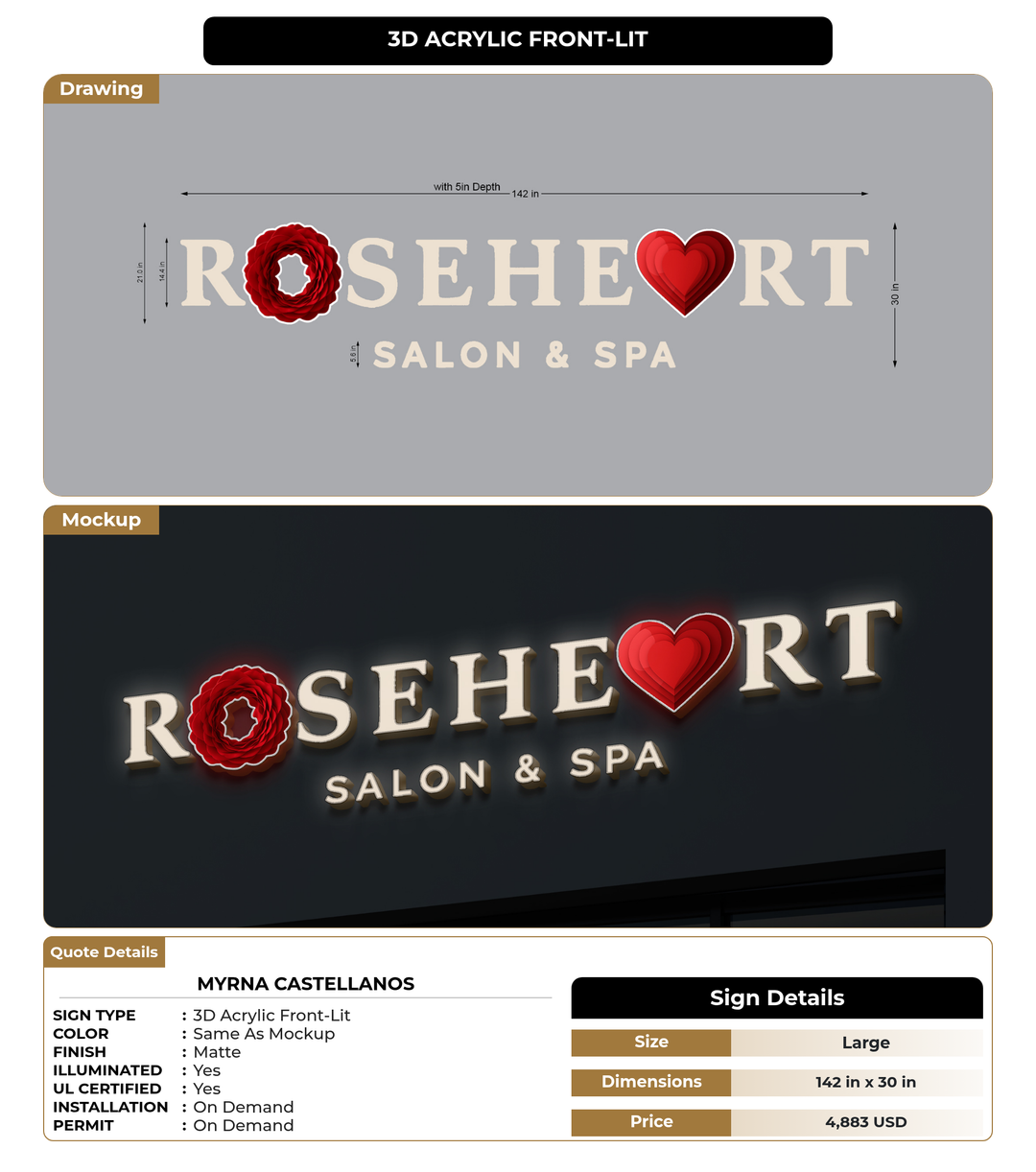 CUSTOM MOCKUP SIGN FOR Myrna Castellanos