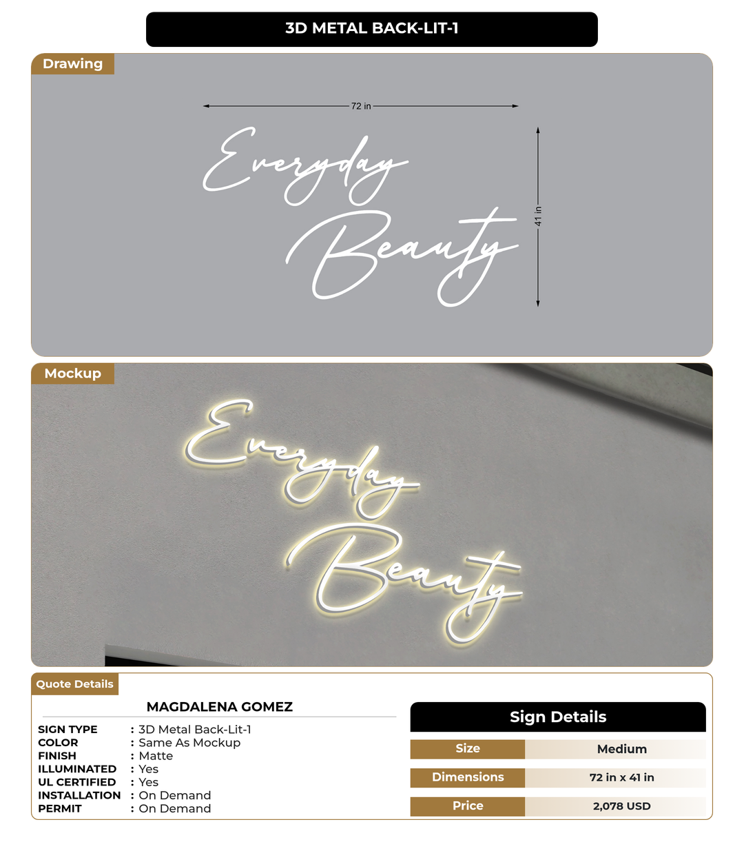 CUSTOM MOCKUP SIGN FOR Magdalena Gomez